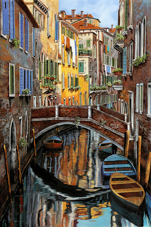 Venice Painting - mattoni a Venezia by Guido Borelli