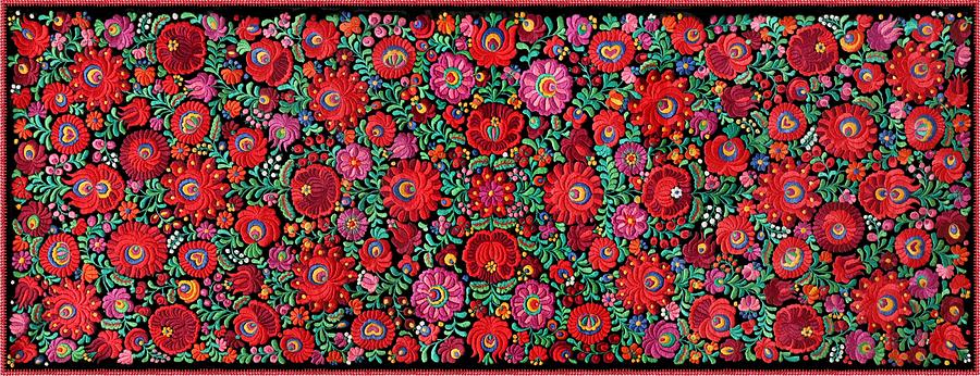 Matyo Hungarian Magyar Folk Embroidery Photo Image Long Photograph by Andrea Lazar