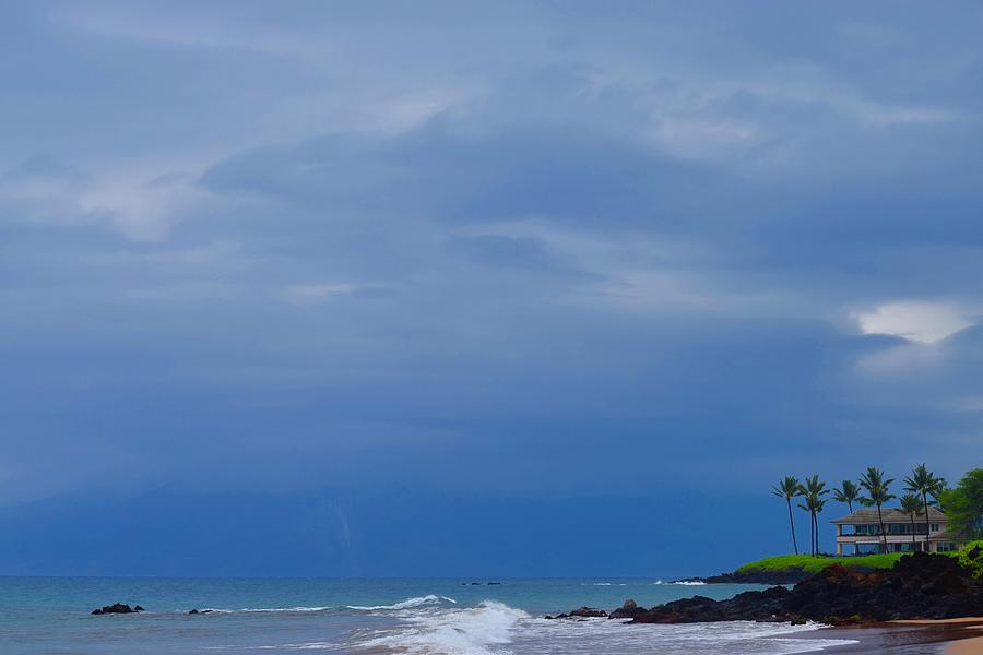 Rainfall view@Po-olenalena Beach,Mau Photograph by Bnte Creations