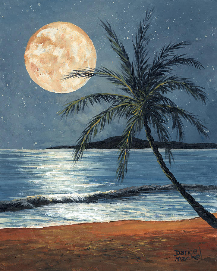 Maui Harvest Moon Painting by Darice Machel McGuire