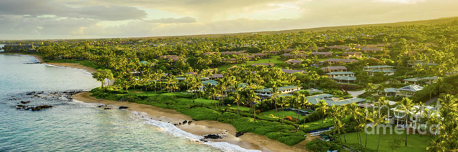 Maui Hawaii Aerial Panoramic Photo Photograph by Paul Velgos