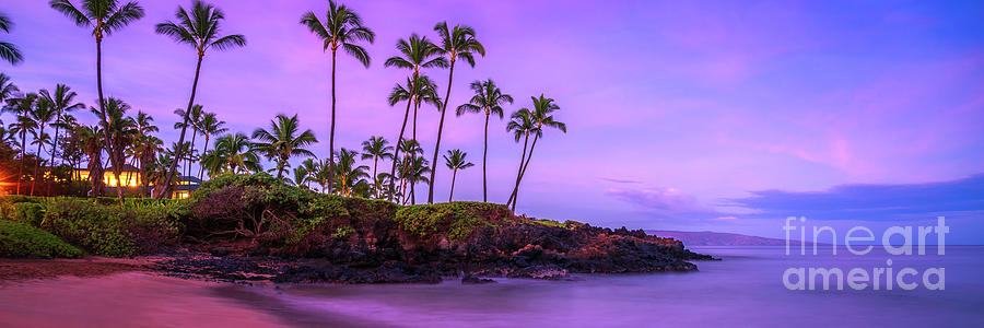 Maui Hawaii Ulua Beach Morning Sunrise Panorama Photo Photograph by Paul Velgos