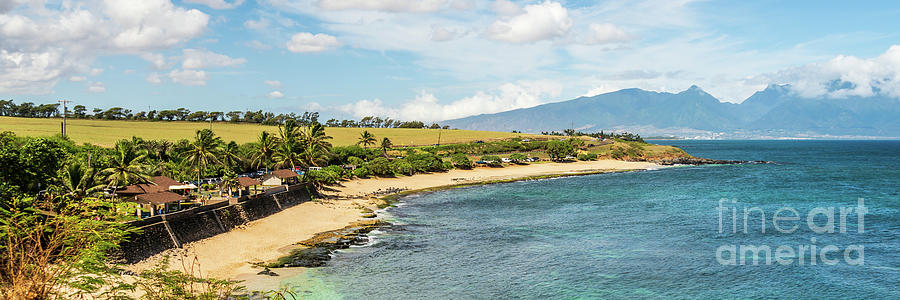 Maui Hookipa Beach Park Paia Hawaii Panorama Photo Photograph by Paul Velgos