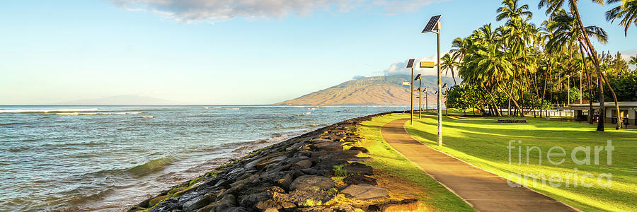 Maui Kalama Park Kihei Hawaii Panorama Photo Photograph by Paul Velgos