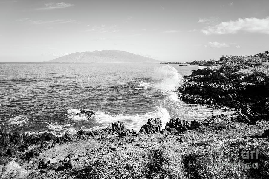 Maui Kamaole Beach Hawaii Black and White Photo Photograph by Paul ...