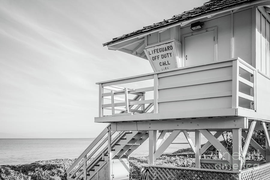 Maui Lifeguard Tower Kamaole Beach Black and White Photo Photograph by Paul Velgos