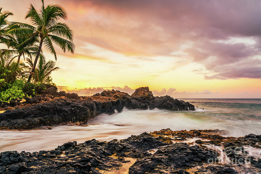 Maui Makena Paako Cove Secret Wedding Beach Sunrise Photo Photograph by Paul Velgos
