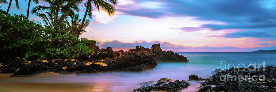 Maui Makena Secret Cove Wedding Beach Panorama Photo Photograph by Paul Velgos