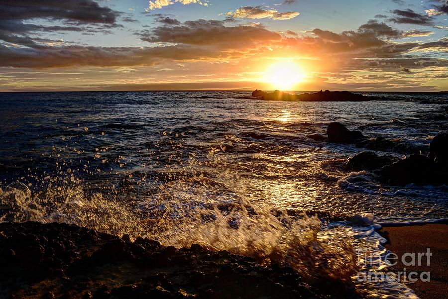 Maui Splash Photograph by Richard Omura