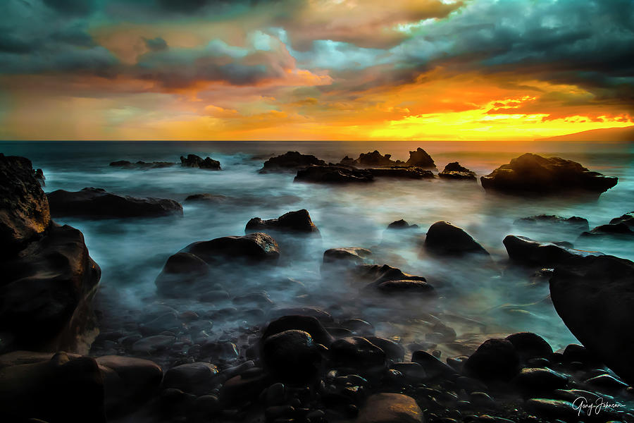 Maui Sunset Photograph by Gary Johnson