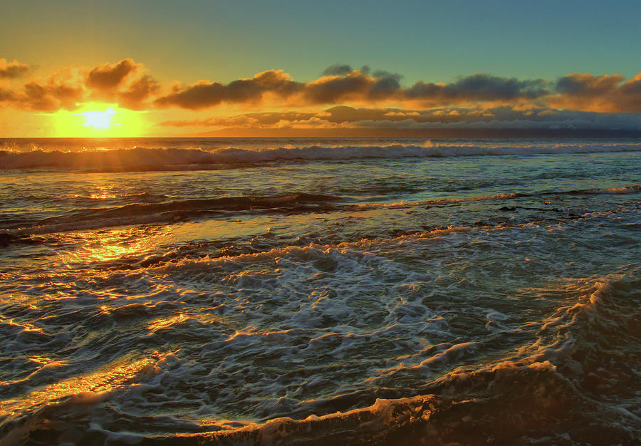 Sunset Photograph - Maui Sunset Reflections 2 by Stephen Vecchiotti