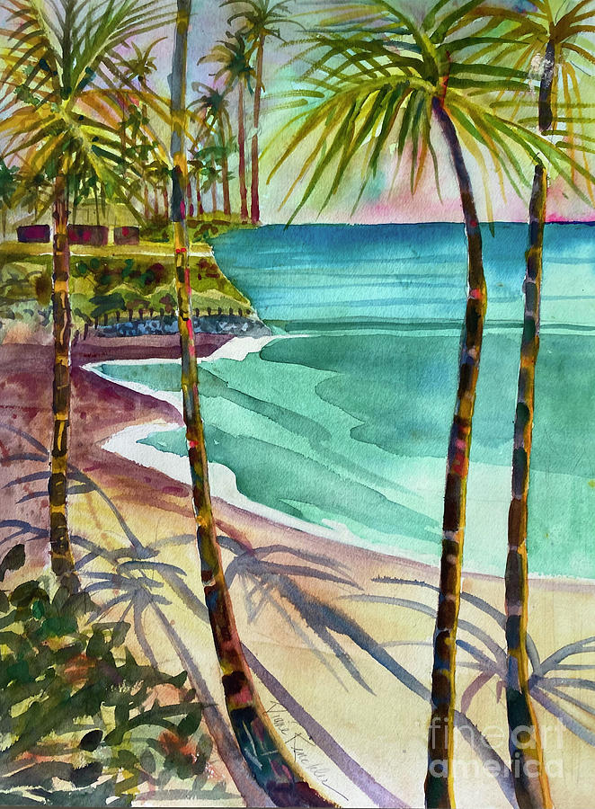 Mauna Lani Beach Club Painting by Diane Renchler