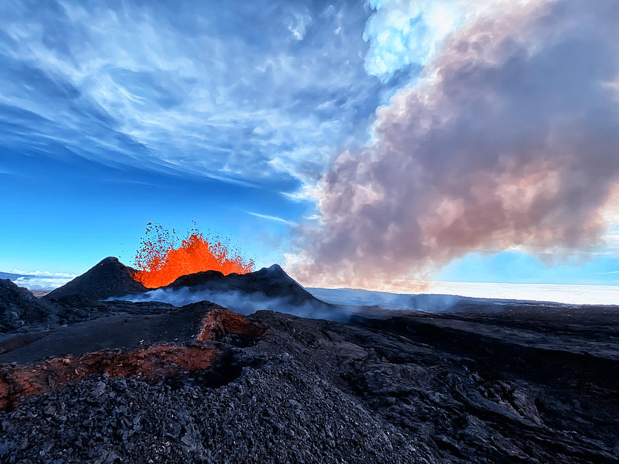 Nature Photograph - Mauna Loas Northeast Rift Zone by Usgs