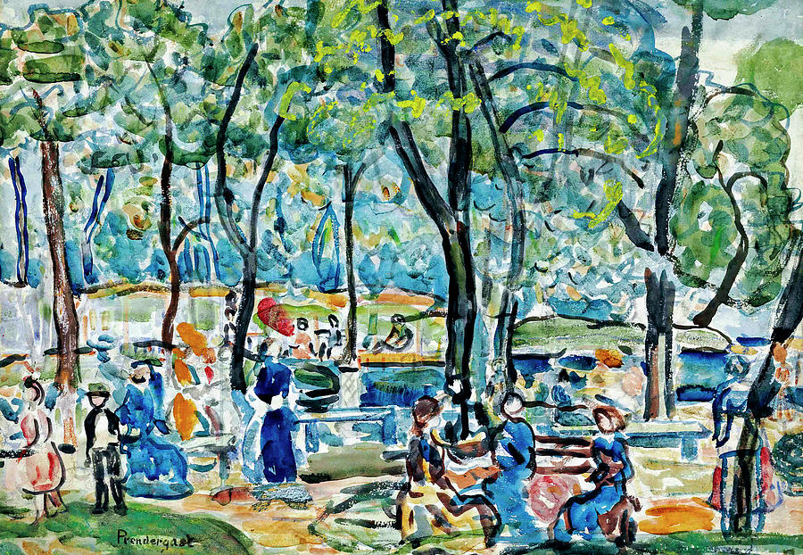 Maurice Brazil Prendergast 1859 1924 Picnic Grove Painting