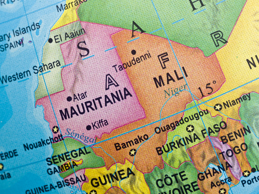 Mauritania-Mali Map Photograph by Juanmonino