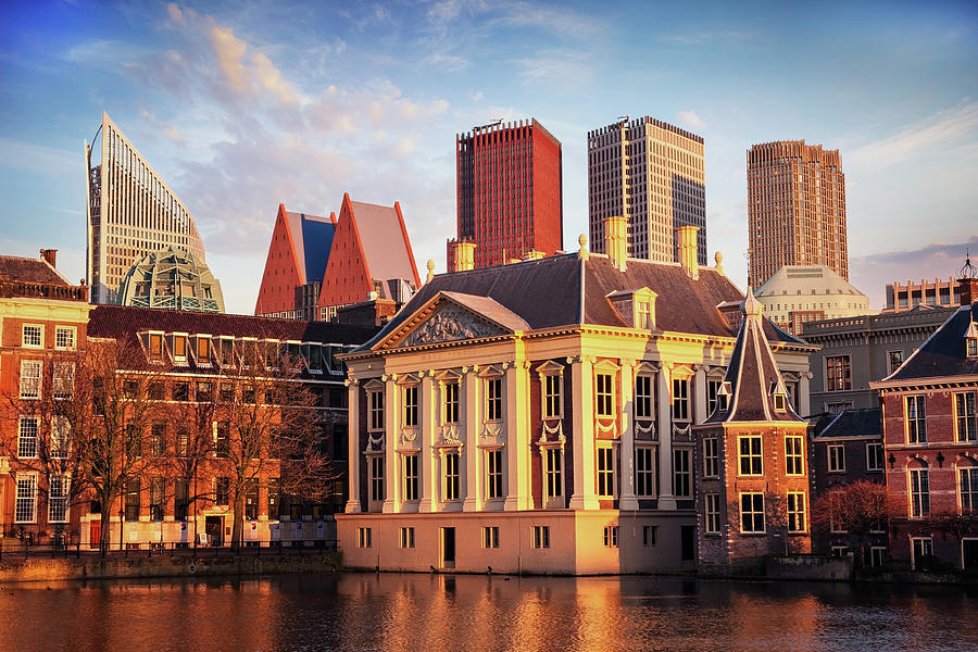 Architecture Photograph - Mauritshuis at Golden Hour - The Hague by Barry O Carroll