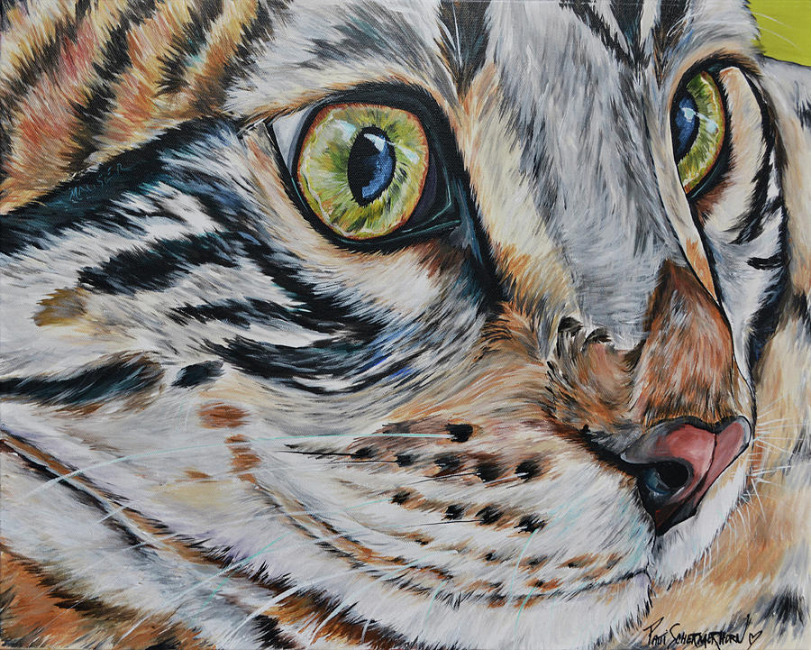Mauser The Savannah Cat Painting by Patti Schermerhorn