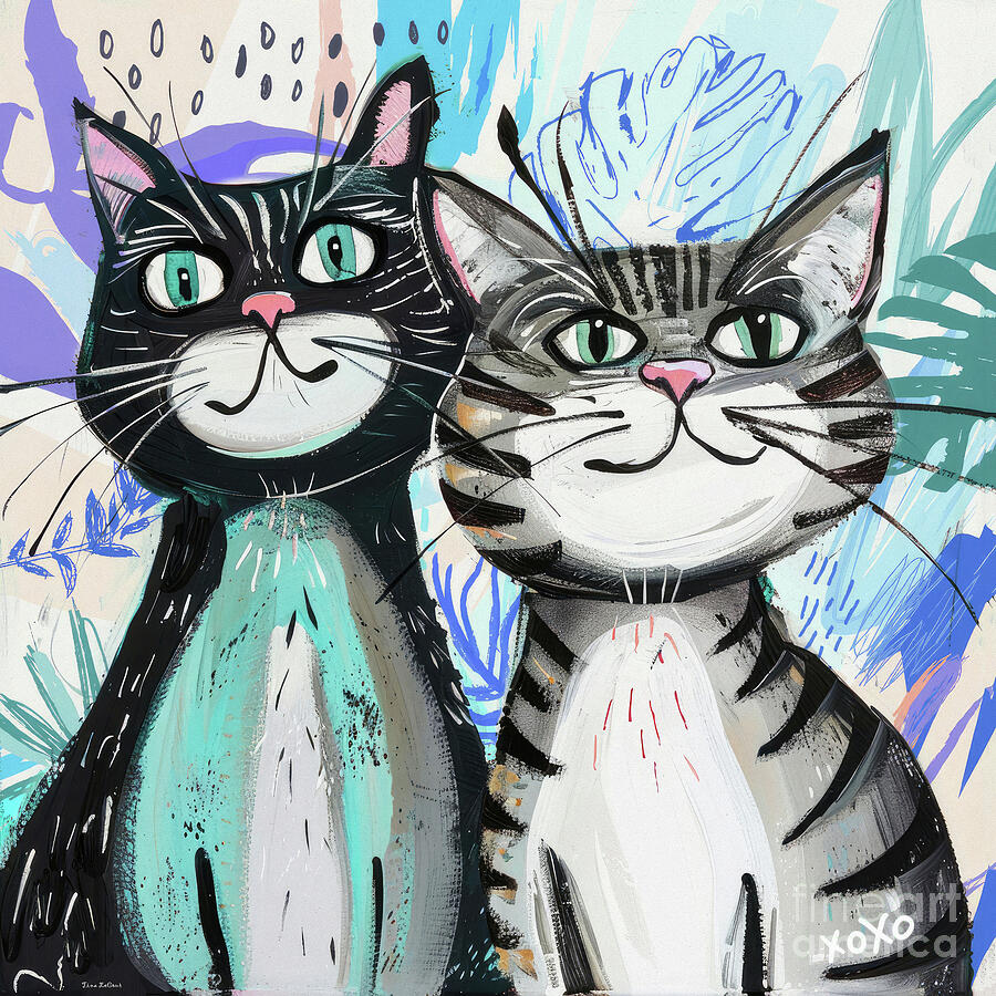 Max And Mina Painting by Tina LeCour Max And Mina Painting by Tina LeCour