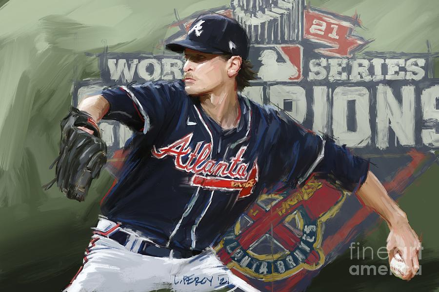 Max Fried - Braves Painting by Lee Percy