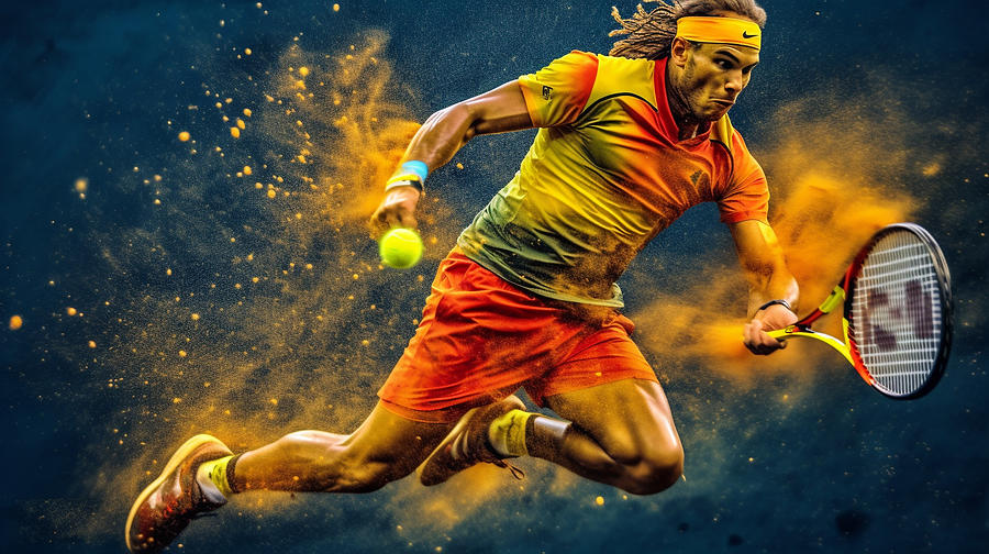 Maximalist  Famous  Sports  Athletes  Rafael  Nadal   By Asar Studios Painting