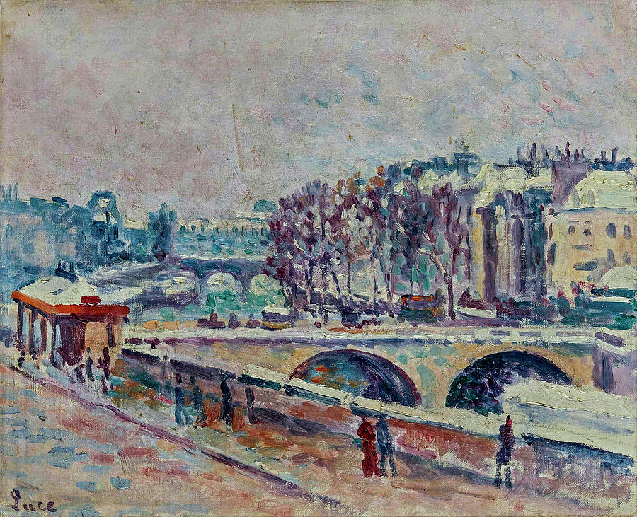 Maximilien Luce 1858 1941 The Quai Saint Michel Painting by Artistic ...