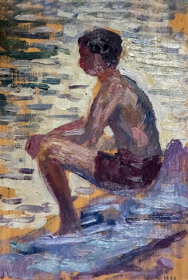 MAXIMILIEN LUCE Bathing Guest Painting By Rob ArtCollection Fine Art America