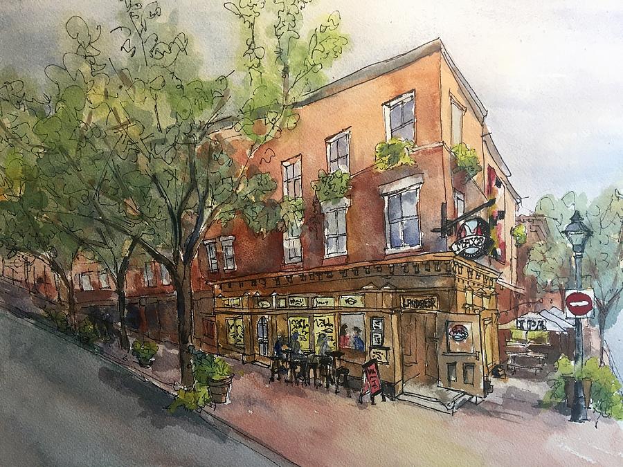 Baltimore Painting - Maxs Taphouse by Elissa Poma