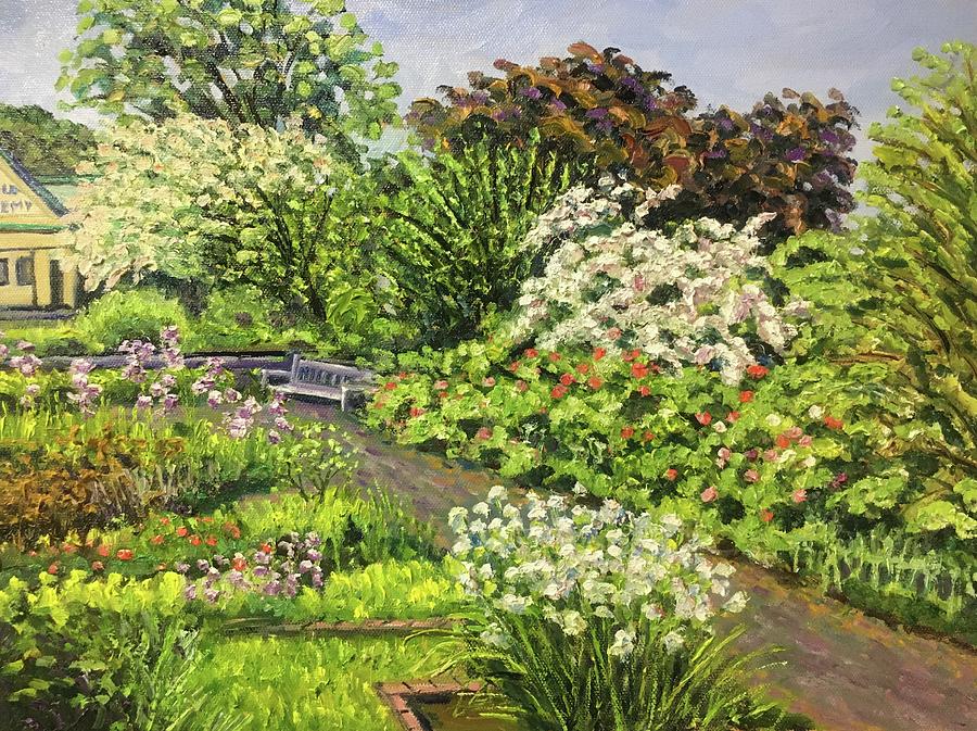 May Afternoon at Grandmothers Garden Painting by Richard Nowak
