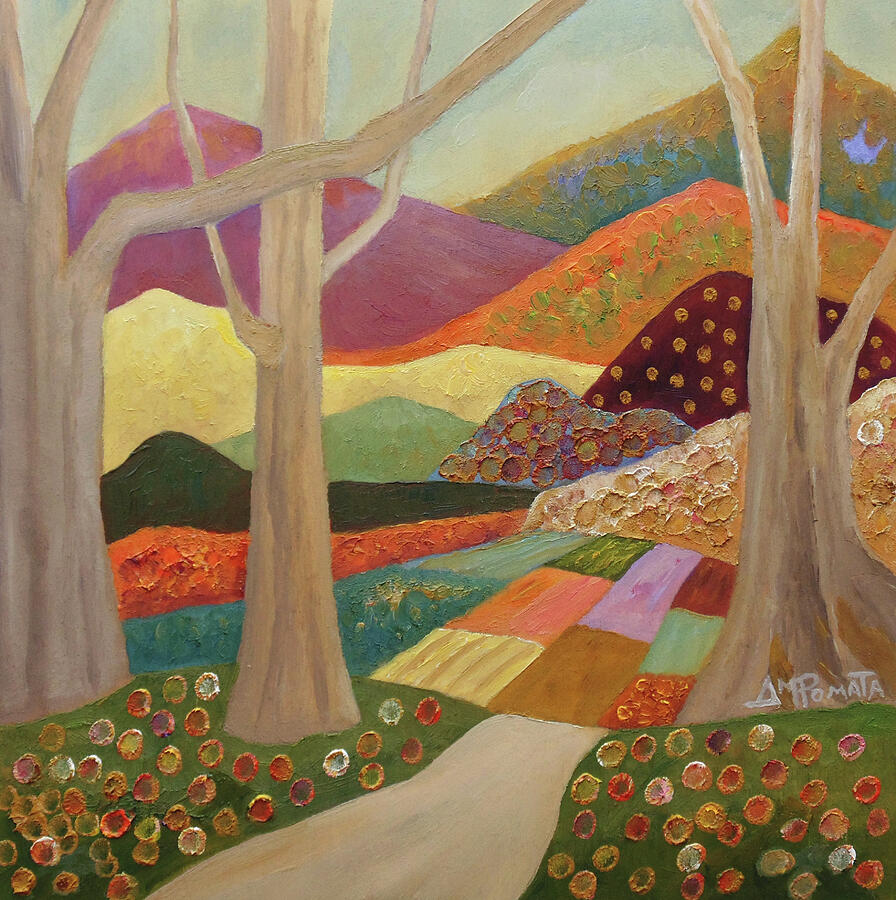 May Autumn Shine Painting by Angeles M Pomata