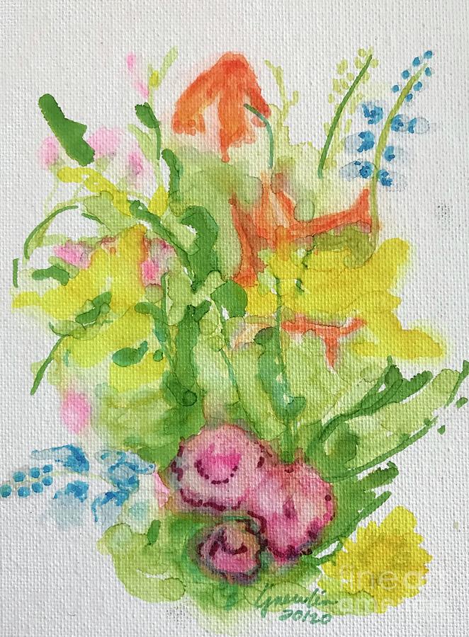 May flowers Painting by Linda Gustafson-Newlin