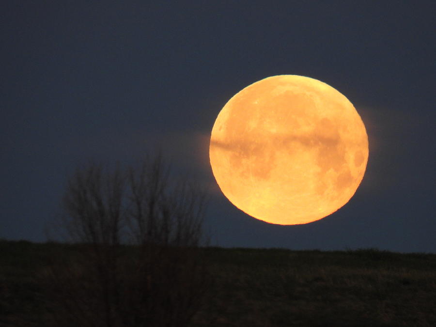 May 2022 Full Moon Setting 2 Photograph by Amanda R Wright