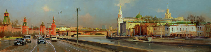 May Heat. Kremlin Embankment Painting