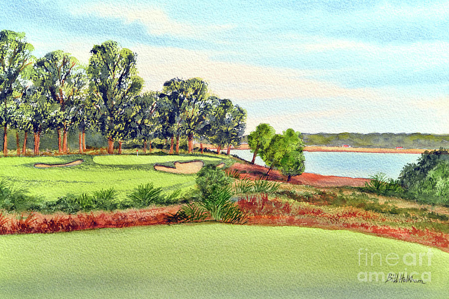 May River Palmetto Bluff Golf Course South Carolina Painting by Bill Holkham