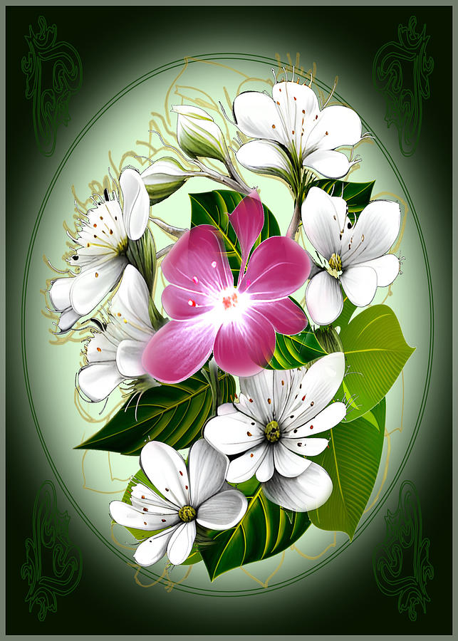 May Spring Flower Card Digital Art by Delynn Addams