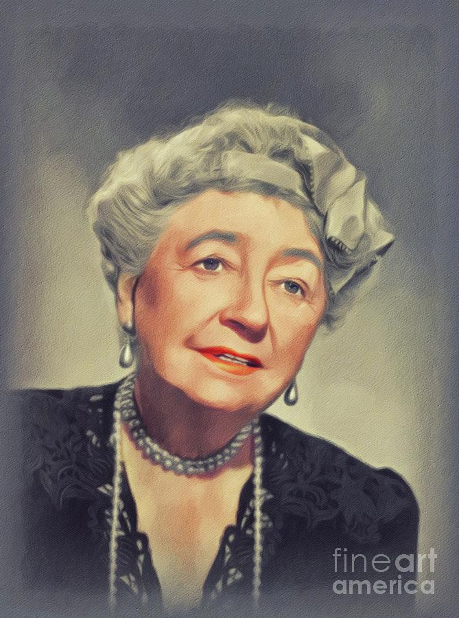 May Whitty, Vintage Actress Painting by Esoterica Art Agency