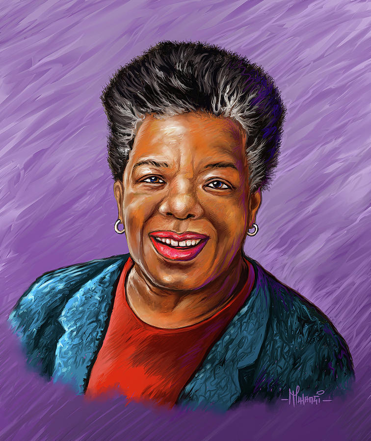 Will Smith Painting - Maya Angelou  by Anthony Mwangi