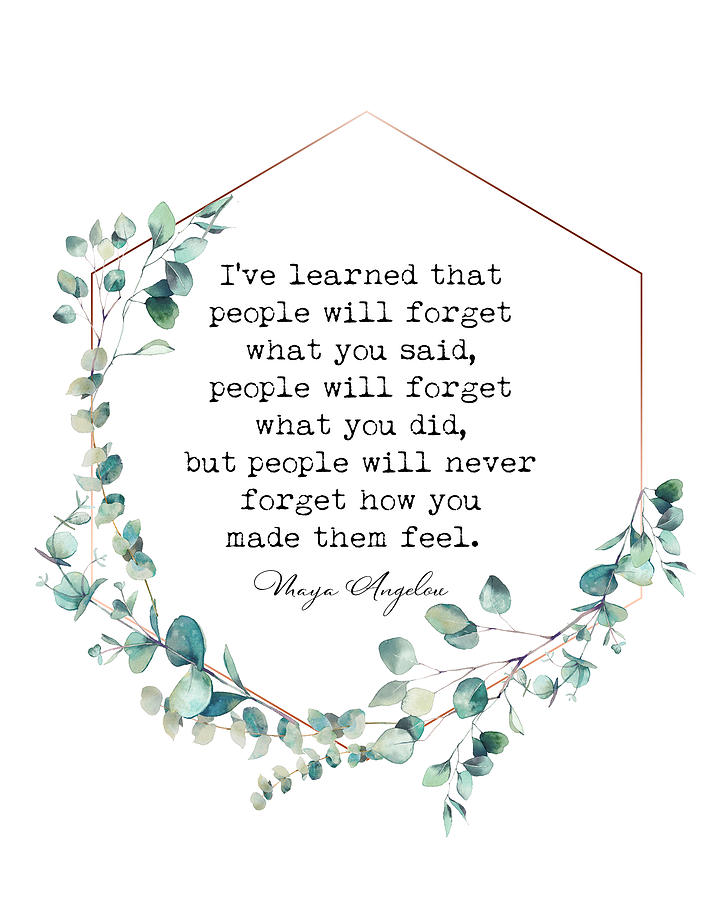 maya angelou quote feel