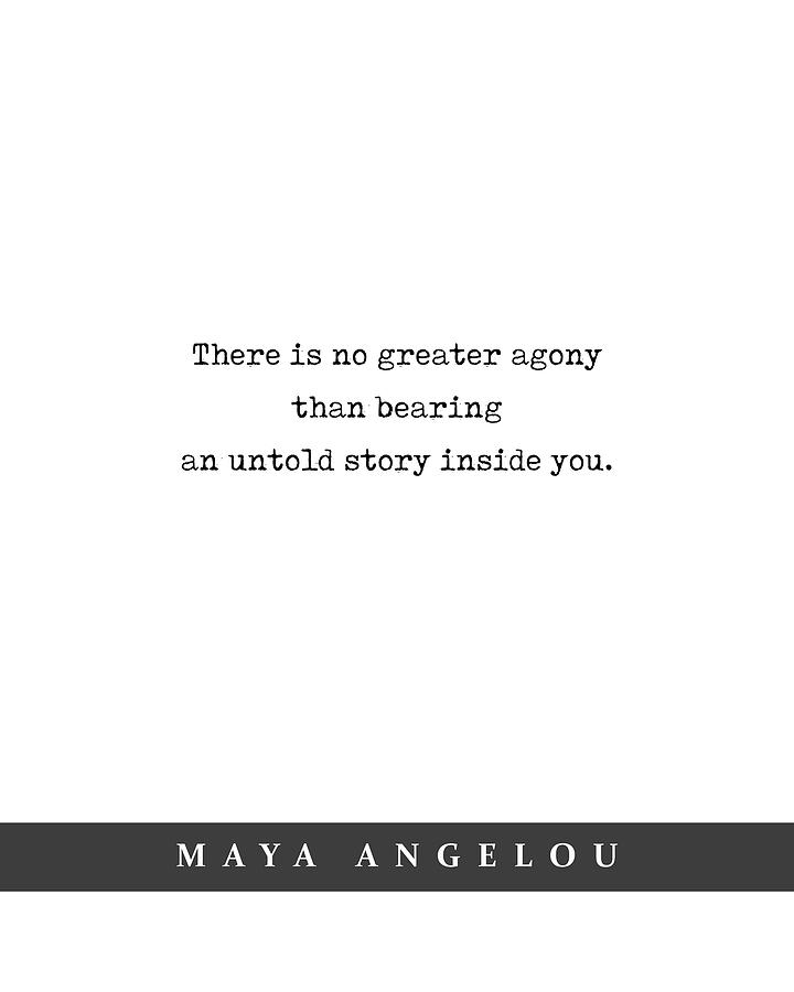 Maya Angelou - Quote Print - Minimal Literary Poster 03 Mixed Media