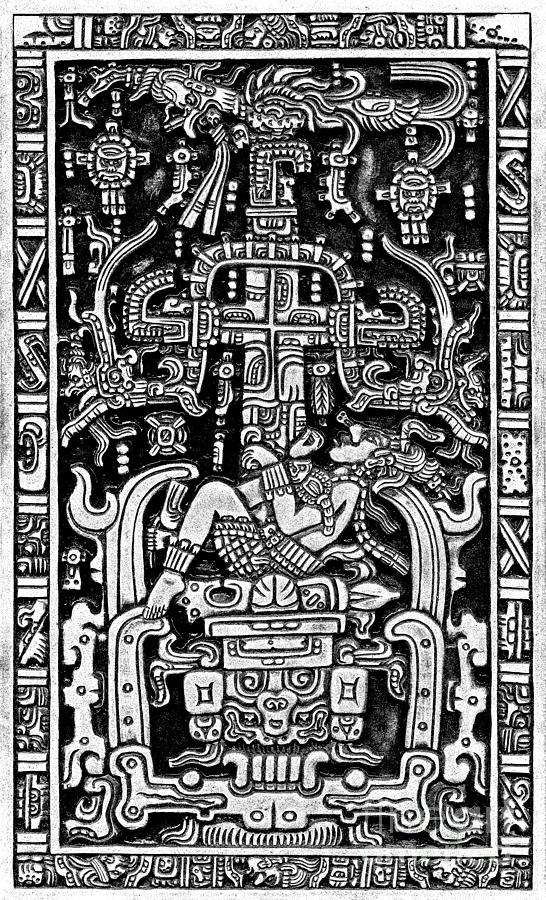 Mayan Astronaut - King Pakal Tomb Lid Photograph by Eduardo Machuca ...