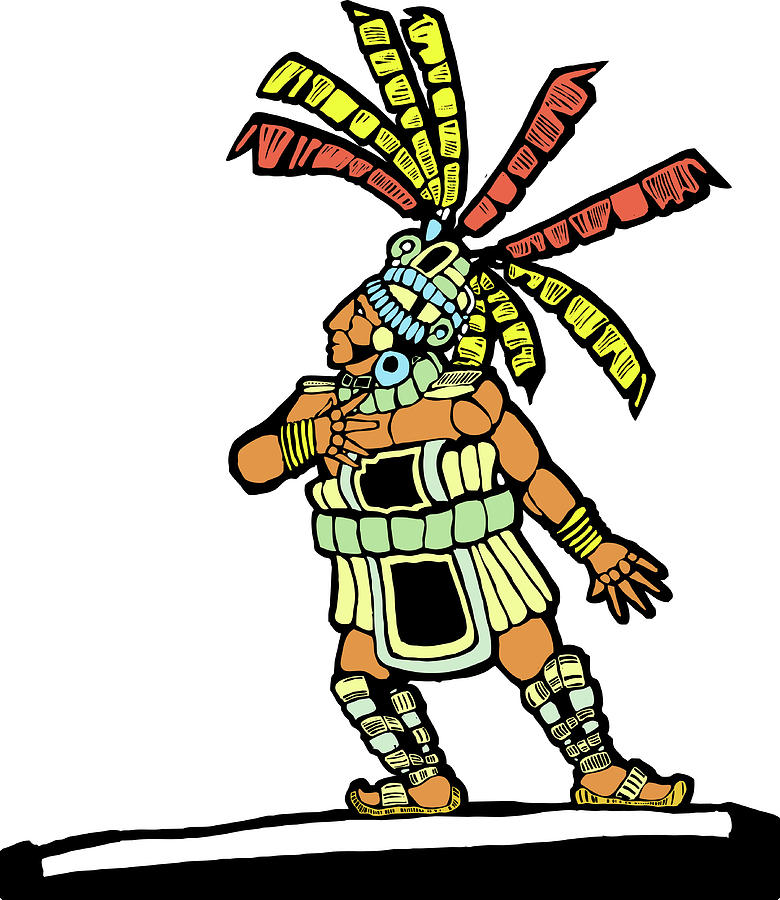 Mayan Ballplayer 2 Drawing by Jeffrey Thompson