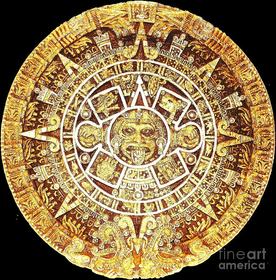 Mayan calendar Painting by Matilda Roxanne Fine Art America