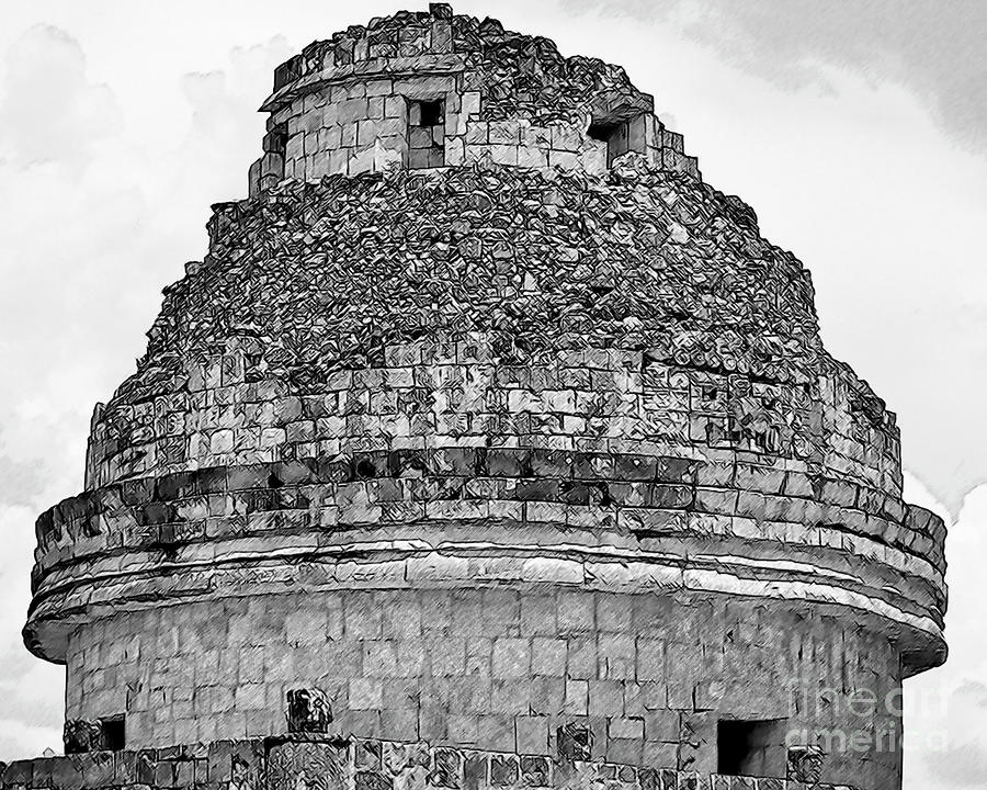 Mayan Observatory Digital Art by Kirt Tisdale