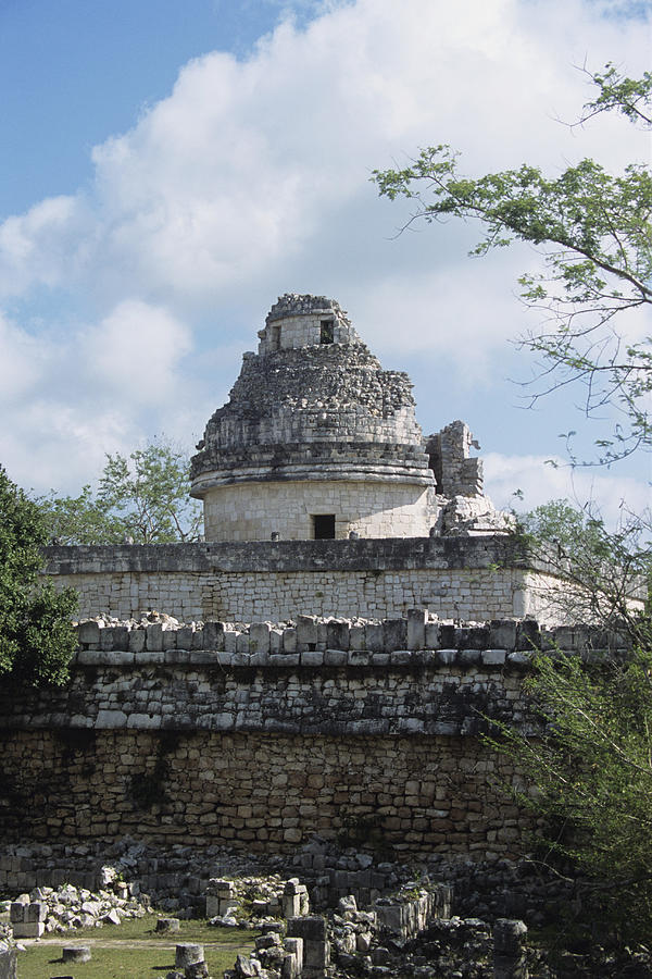 Mayan ruins at Chichen Itza, the Observatory, Yucatan, Mexico Photograph by Tom Brakefield