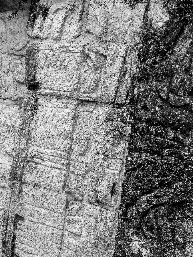 Mayan Wall Carvings - Chichen Itza Photograph by Frank Mari