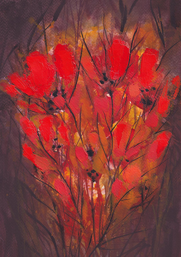 Poppies Abstract Mixed Media by Darkstars Art Poppies Abstract Mixed Media by Darkstars Art