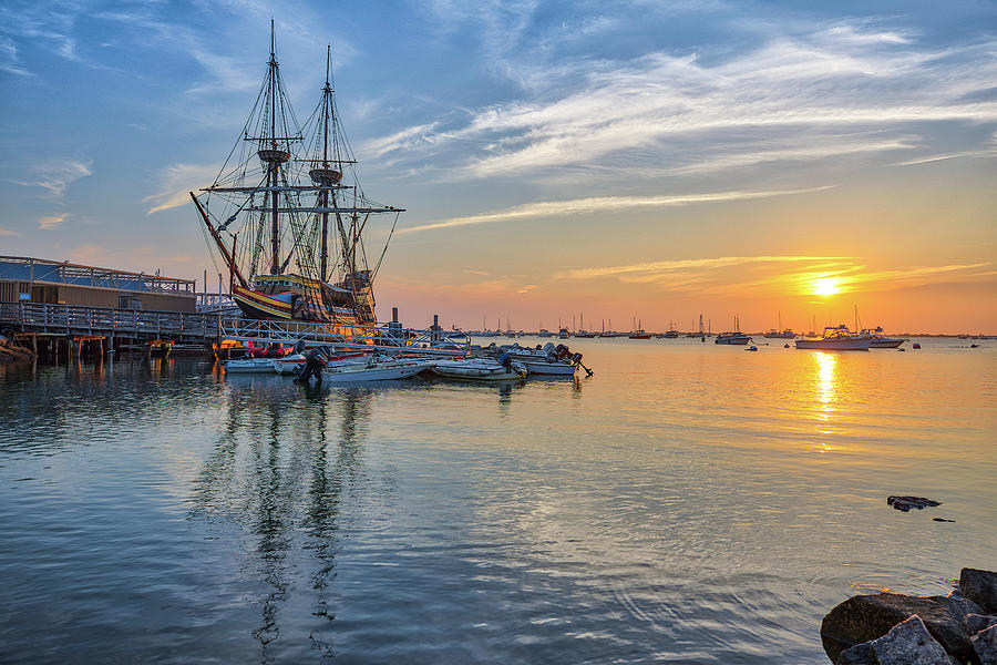 Mayflower at Plymouth Harbor Massachusetts Photograph by Juergen Roth