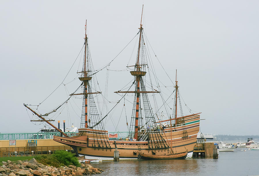 Mayflower II Sailing Ship Replica, Plymouth, Massachusetts, USA. Photograph by OlegAlbinsky