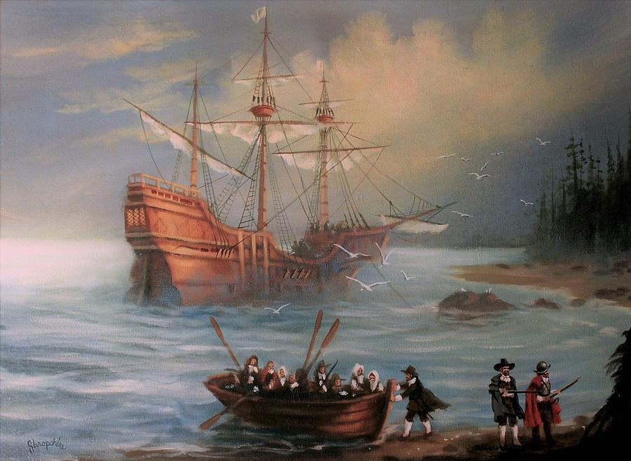 Mayflower Painting by Tom Shropshire - Pixels