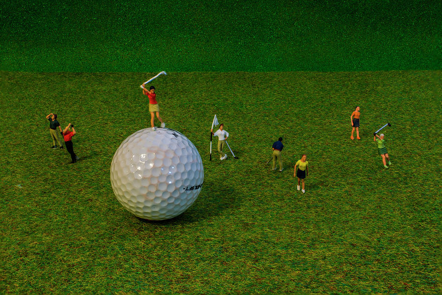 Mayhem At The Golf Club Photograph