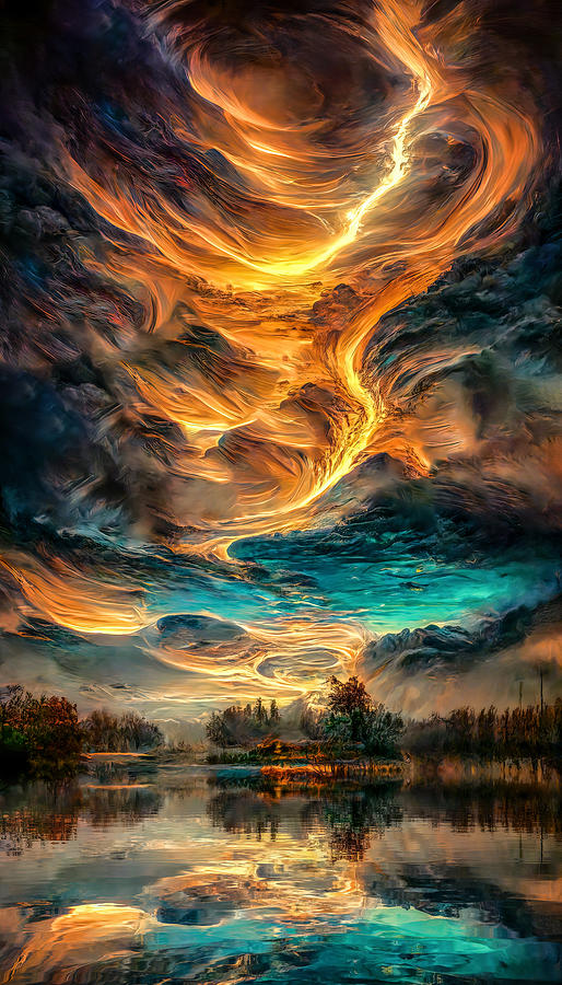 Mayhem in the Sky Digital Art by Wes and Dotty Weber
